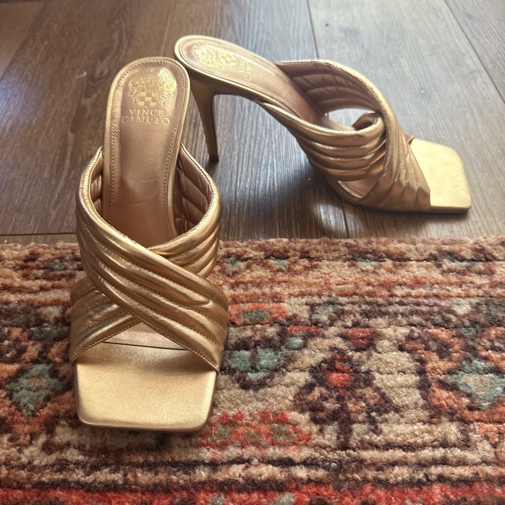 Vince Camuto Gold Glamorous Heels